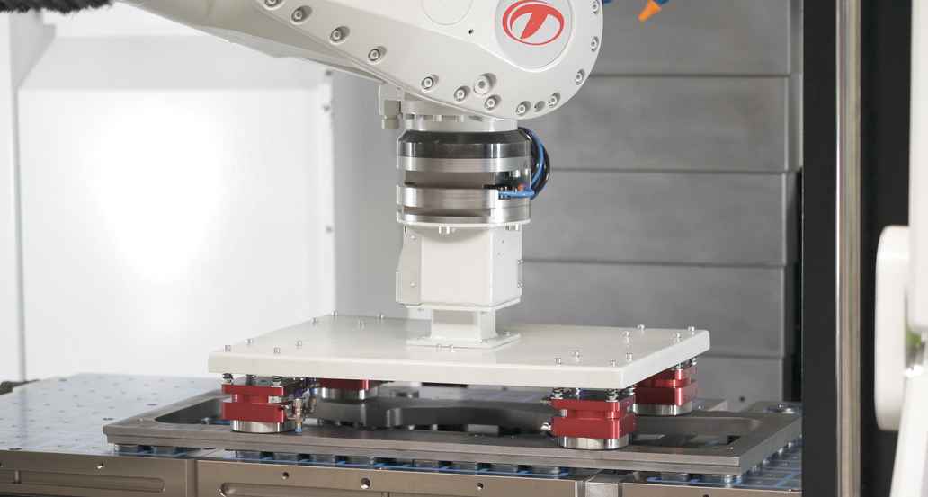 EasyMillDrill loading a part in the machine