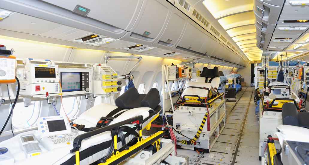 Rettungshubschrauber Azalea Airbus A 310-300 MRT von innen