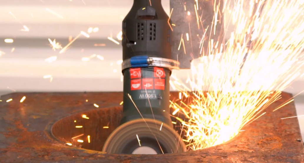 Brenn-Nasen entfernen mit Winkelschleifer und/oder Anschnittfahnenschleifer