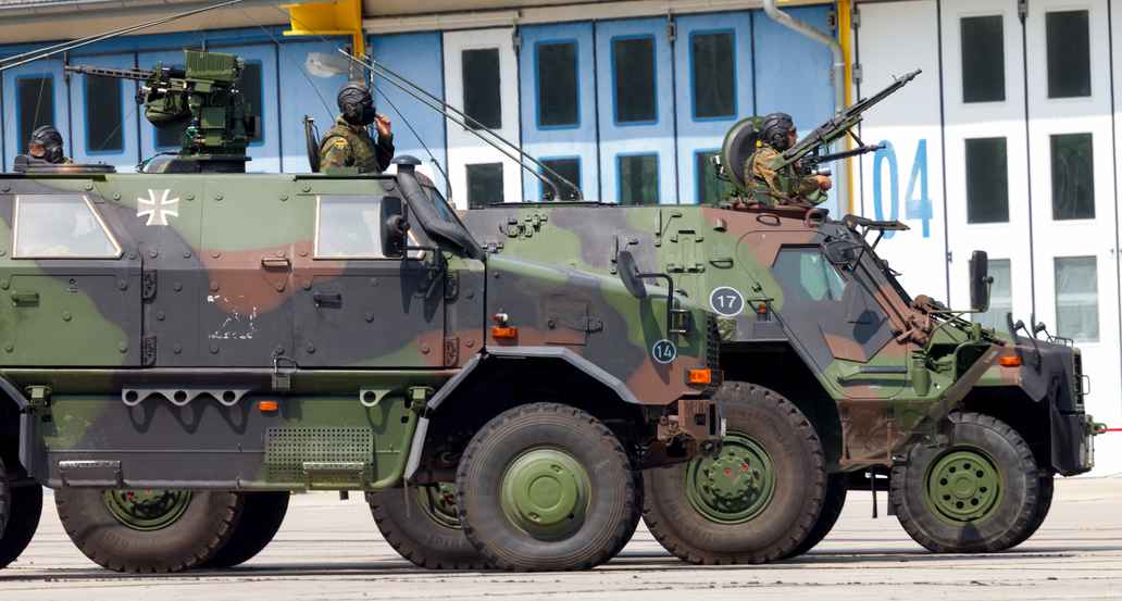 Konvoi der deutschen Bundeswehr